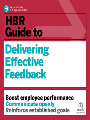 cover image of HBR Guide to Delivering Effective Feedback